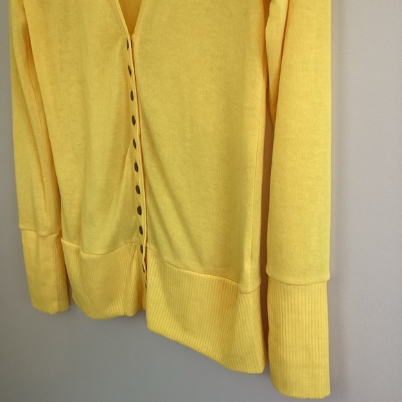 Dandelion Yellow  Snap Up V-neck Cardigan - Picture 3 of 7